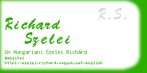 richard szelei business card