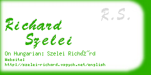 richard szelei business card